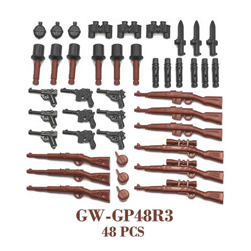 WW2 armas kar98k ppsh41 mp40 rifle diy arma militar soldado figura playmobil modelo construção bloco tijolo crianças crianças garoto presente brinquedos y1130