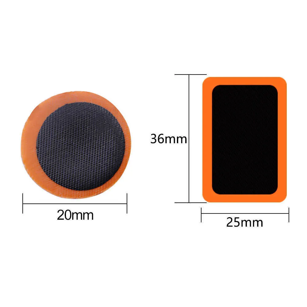 25mm Round/Square Rubber Bicycle Tire Patch Cycle Repair Tools Cycling Bike Tire Tyre Inner Tube Puncture Repair Tool