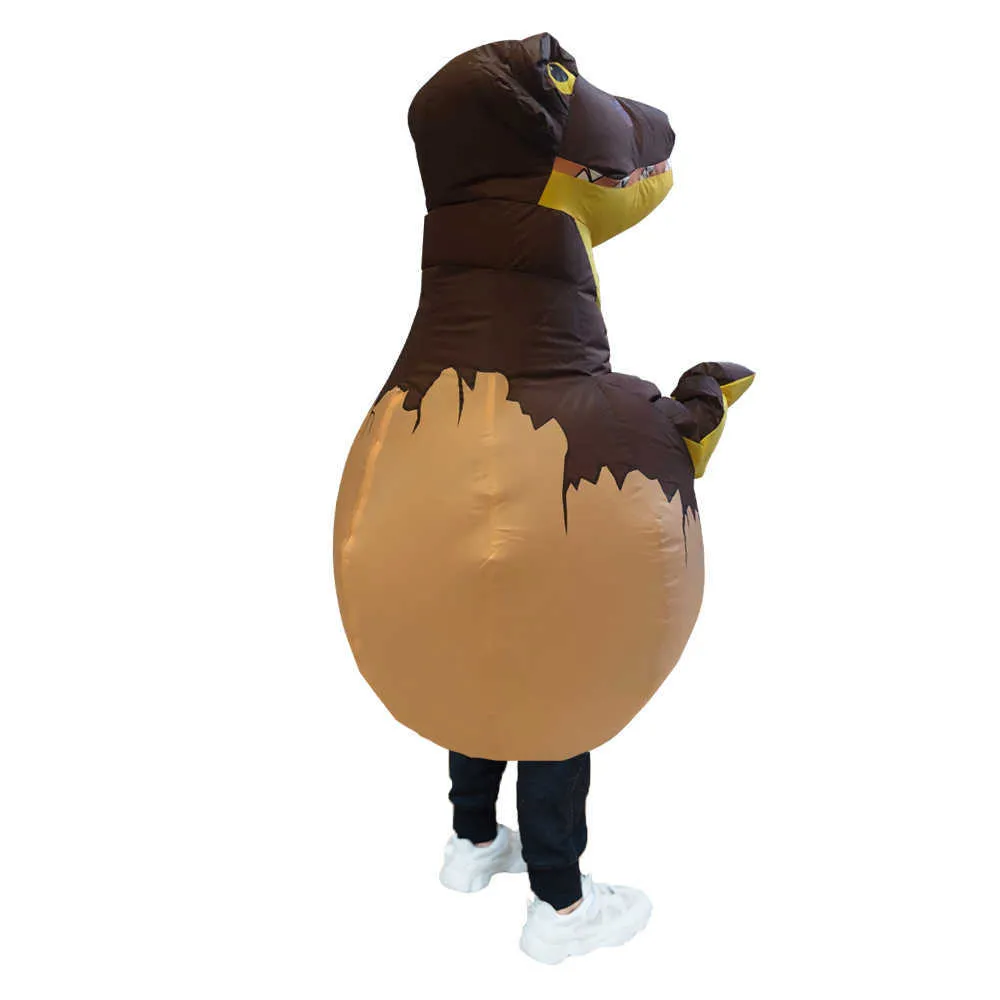 Kids T-REX Inflatable Costumes Halloween Cosplay Costume Dinosaur Egg Blow Up Disfraz Party Birthday Gift for Children Unisex Q0910