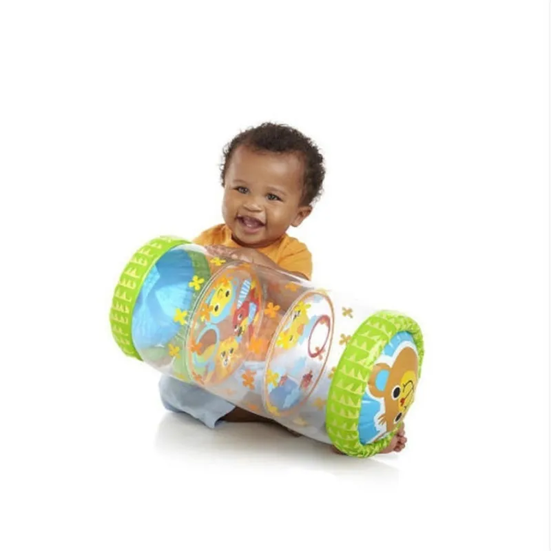 Lnflatable Toy Incants Roller PVC Baby Fidget Zabawki Czołganie Nauka Z Bells Maluch Stoi Wczesna Edukacja 220216