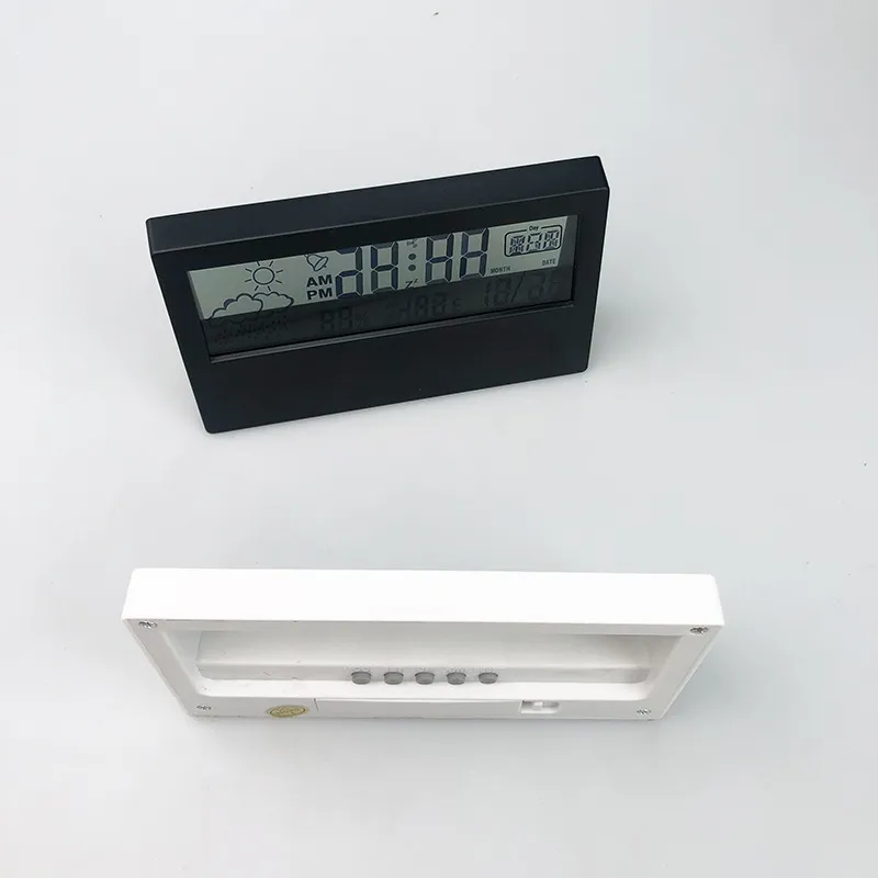 LCD elektronische tabel klok temperatuur vochtigheidsmeter alarm creatieve digitale display multifunctionele blauwe licht