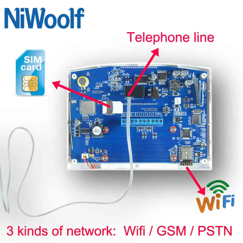 Tuya Smart WiFi GSM Home Security Burglar System Bezprzewodowy Detektor Przewodowy Zestawy alarmowe Support Alexa Google