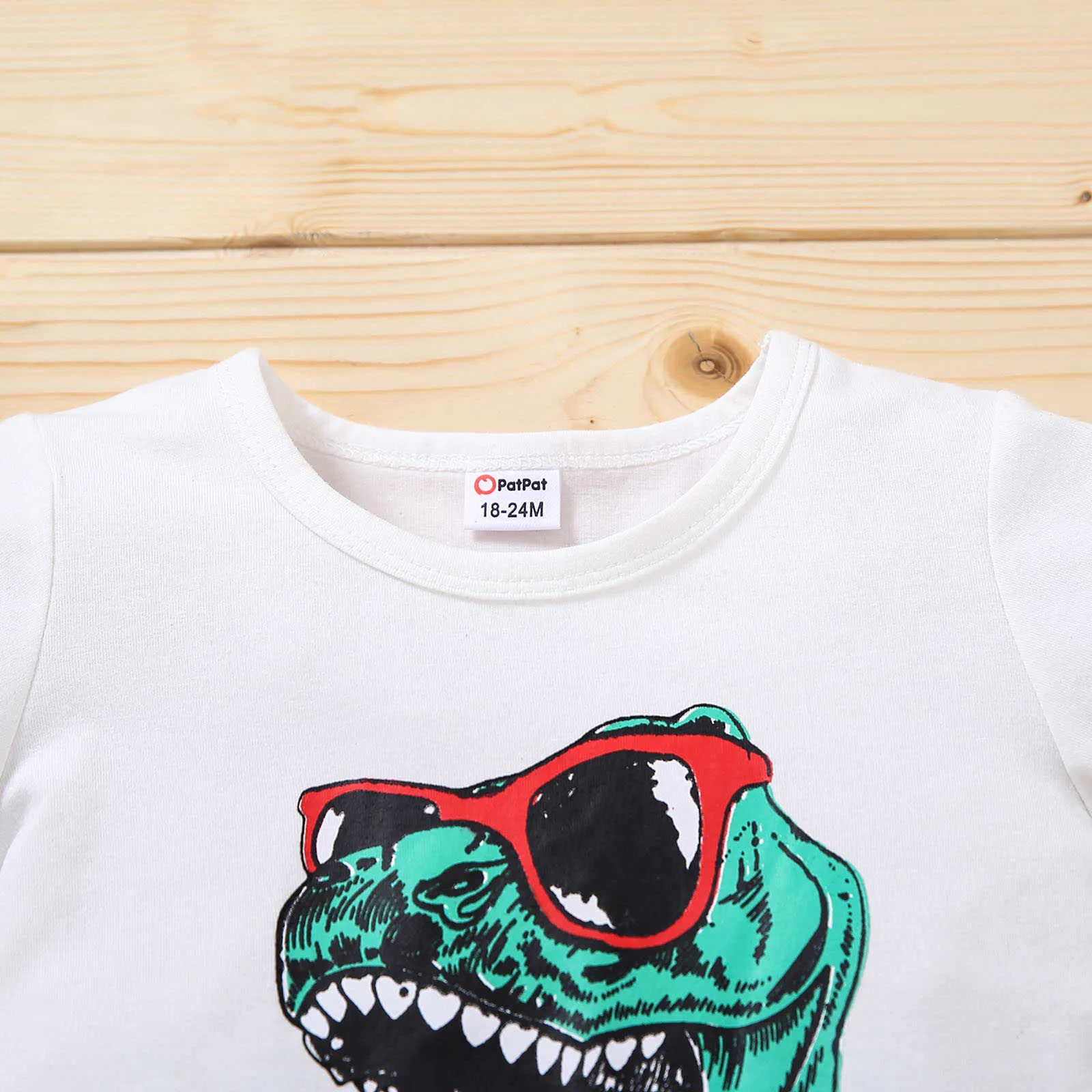 Conjunto de camiseta y shorts de dinosaurio para bebés y niños pequeños 210528
