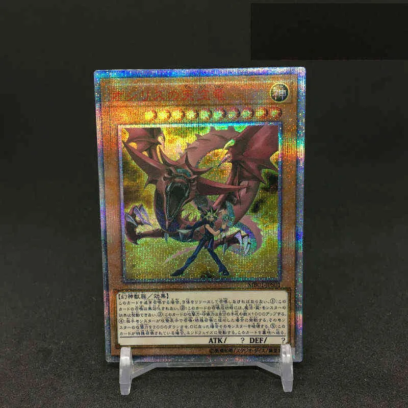 Yu gi oh 20Ser cartão de deus o dragão alado de RA DIY brinquedos hobbies hobby collectibles coleção coleção anime cartões g220311