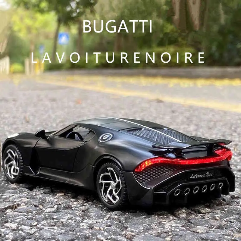 Bugatti Lavoiturenoire 132 Сплановый спортивный автомобиль Die Cast Cast Metal Toy Car High Simulation Car Series Children039s подарки33170632306827