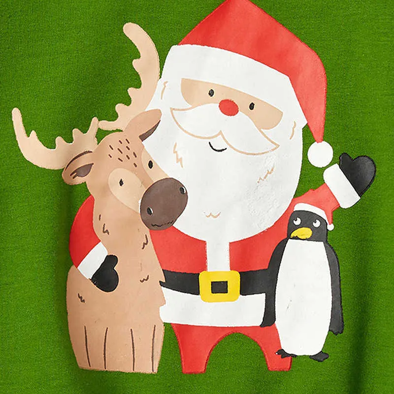 Bärenführer Weihnachten Cartoon Familie passende Outfits Mode Mädchen Jungen Casual T-Shirts Papa Mama Baby süße Kleidung 210708