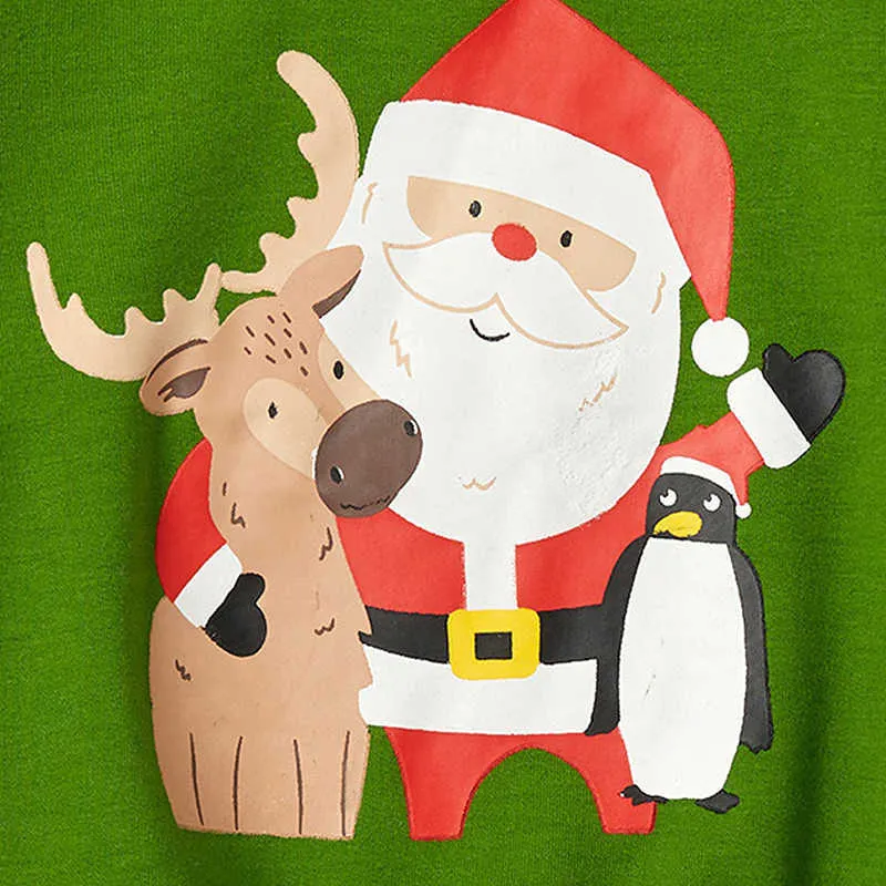 Bear Leader Christmas Cartoon Family Matching Outfits Fashion Girls Boys Casual T-Shirts Dad Mommy Baby Cute Clothing 210708