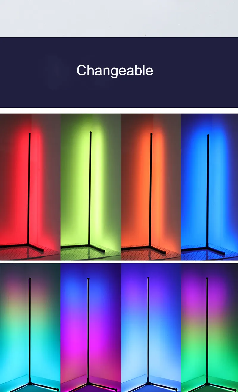 LED Golvlampan RGB Golvljus Färgglad sovrum Matsal Atmosfär Belysningsklubb Hem inomhusdekor Standing Lamp25444167246305