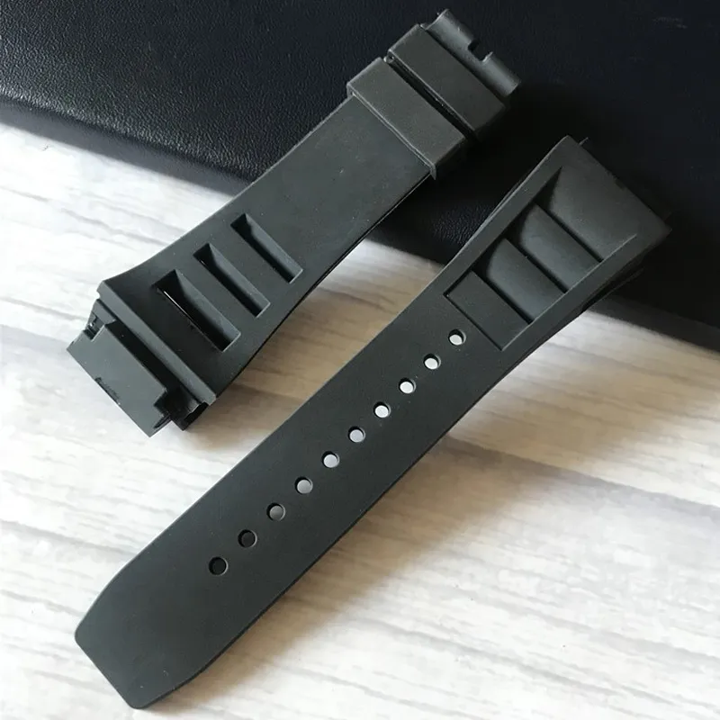 28mm Silicone Rubber Spring Bar Watch Band -rem för RM RM011225P