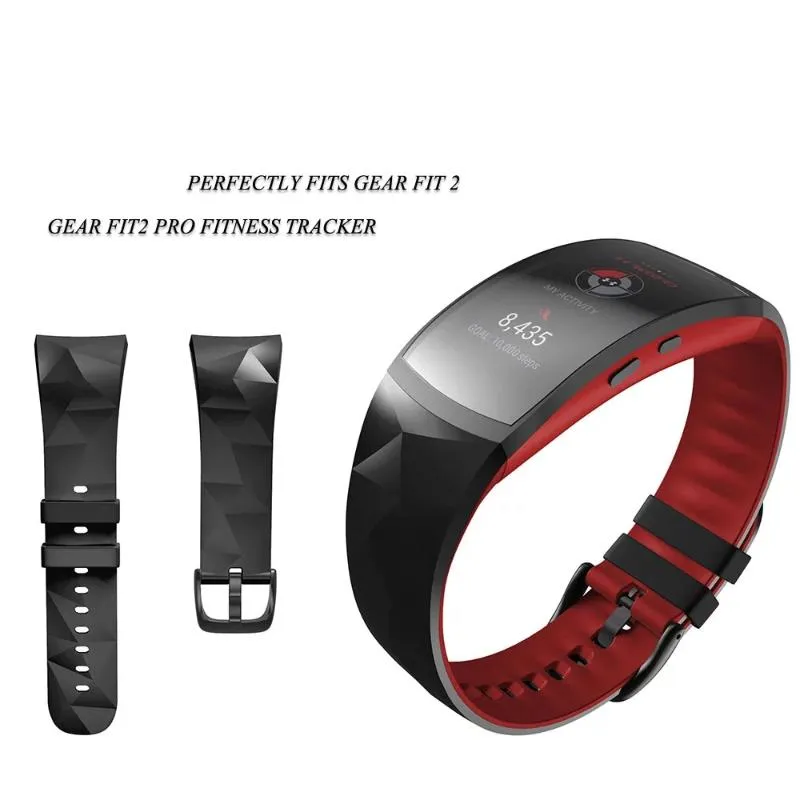 Titta på band Silikonband för Gear Fit 2 Pro Fitness Replacement Wrist Strap Fit2 SM-R360 Armband WristBand267B
