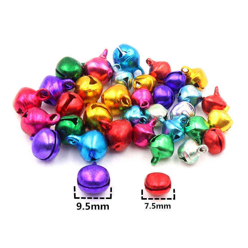 Jingle Bells Iron Loose Beads Small For Festival Decoration/Christmas Tree Decorations/DIY Crafts Accessories decoration 211104