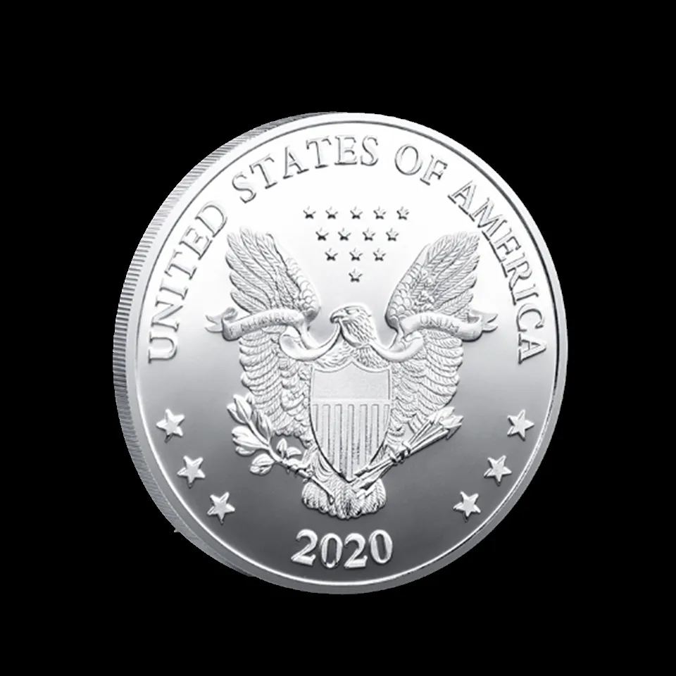 Joe Biden Badge Commémoratif Artisanat Flying Eagle Challenge Coin Silver plaqué Coins Collectibles7407801