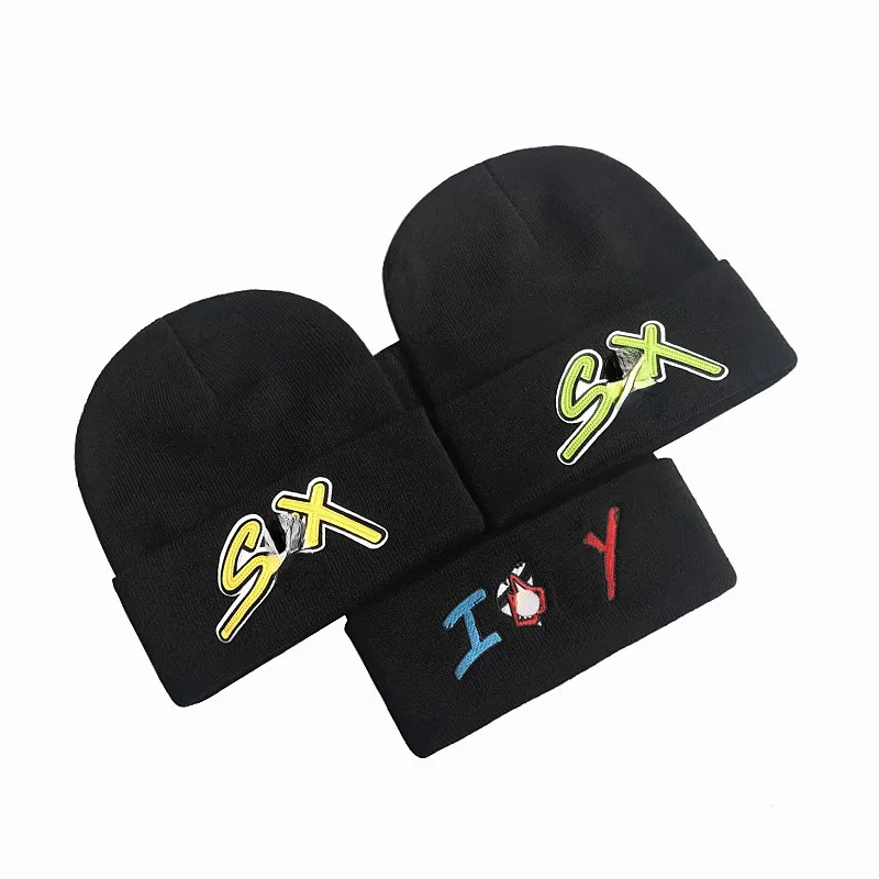 Вязаные шапки с волнистой кепкой с вышивкой в виде букв, модные тюбетейки, мужские кепки в стиле хип-хоп для путешествий, панк3167782