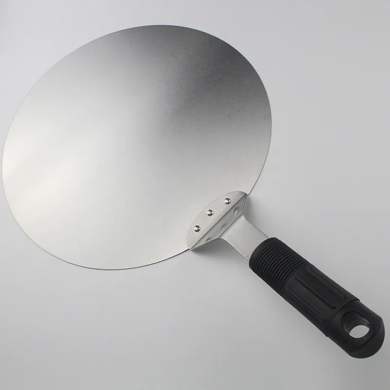 Pizza Shovel Spatula Plastic Handle Foldable Round Stainless Steel Non-Stick Pastry Paddle Kitchen Baking Cake Tools Accessories
