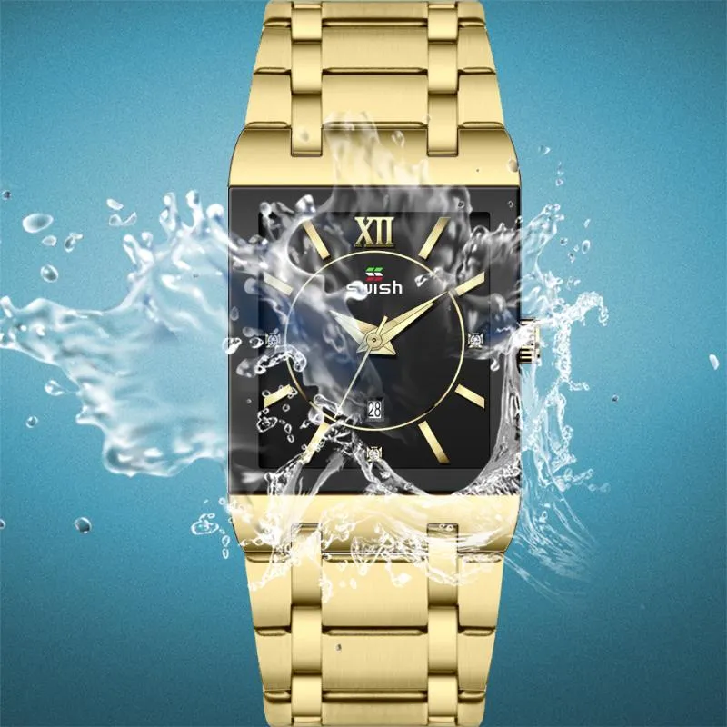 腕時計女性の男性豪華なブレスレットウォッチトップブランドデザイナードレスクォーツウォッチレディースゴールデンローズゴールドリストウォッチレリジオFE3553