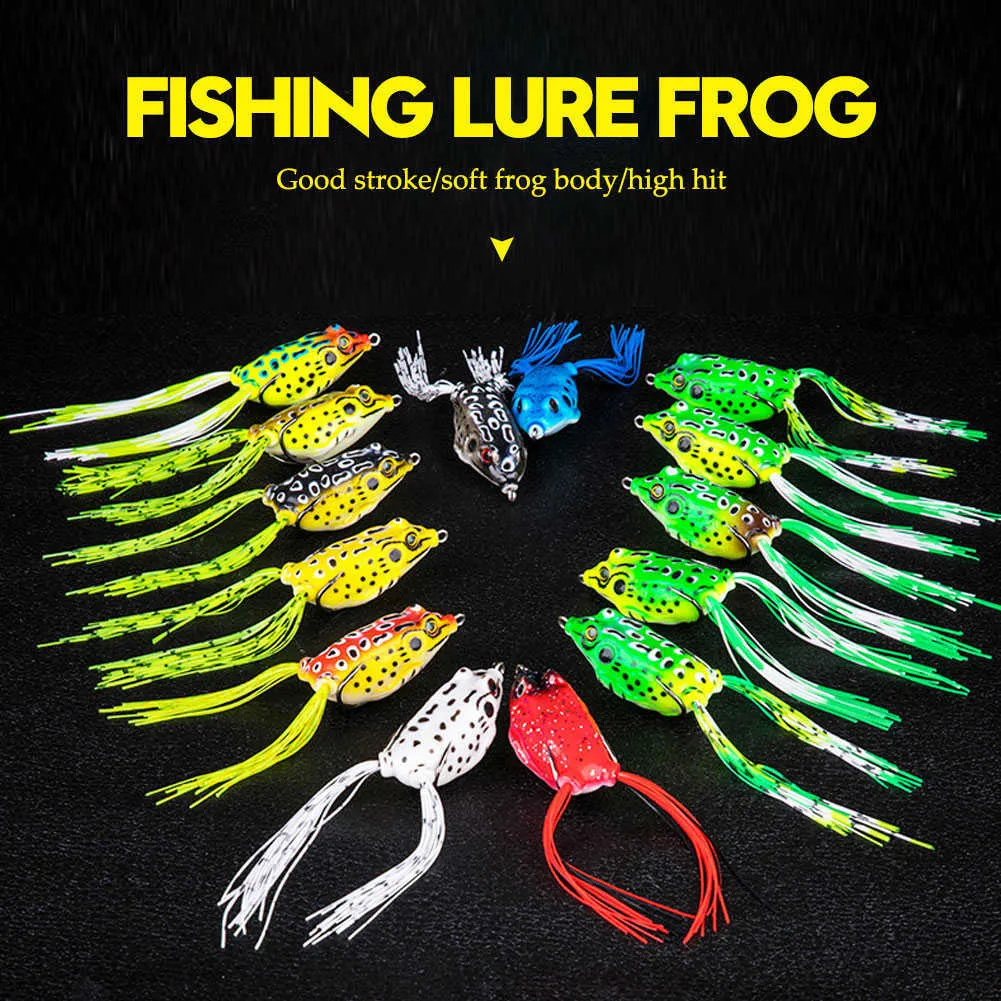 5g 6g 8g 13g 15g rã lure tube macio isca de pesca plástica com ganchos de pesca topwater raio rã artificial olhos 3d