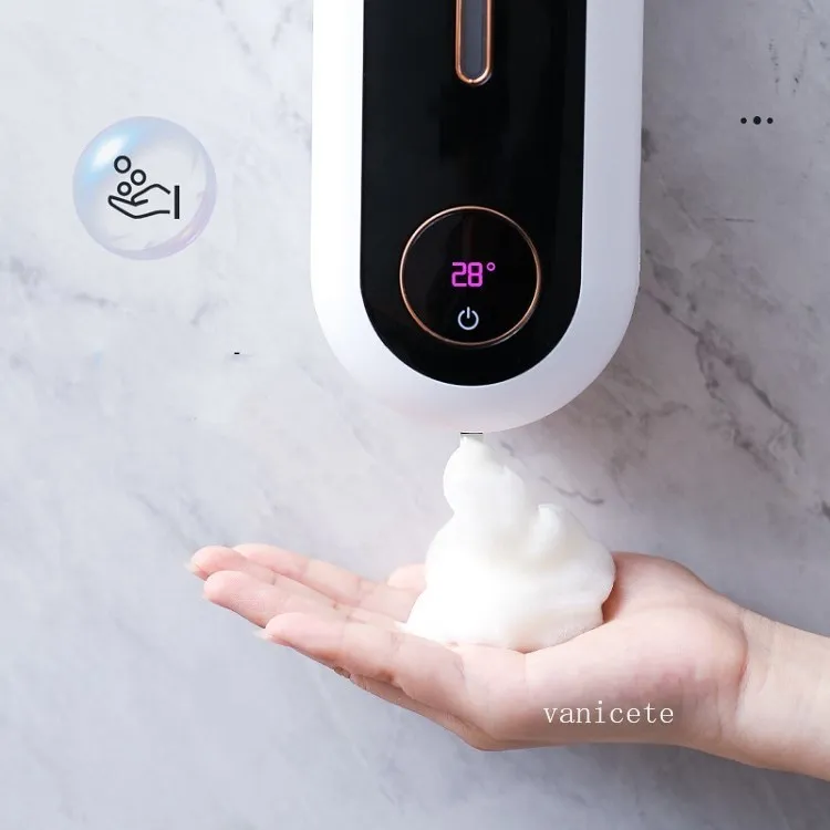 Inteligentny cyfrowy automatyczne dozownik mydła USB Ładowanie Wiszące Wiszące Non Contact Soam Soap Dispenser T2I53285