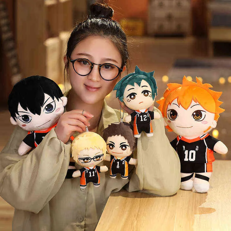 1 stück 20/30 cm Kawaii Haikyuu Plüschtiere Schöne Anime Hinata Syouyou kageyama Tobio Gefüllte Weiche Puppen Schlüsselanhänger Jungen Kinder Weihnachtsgeschenk Y211119