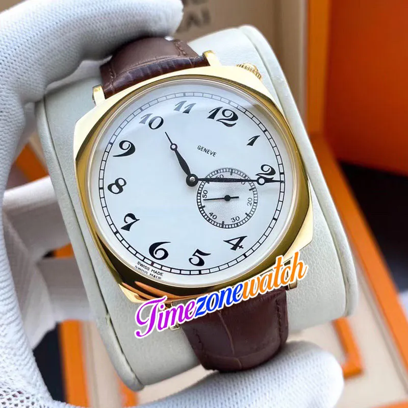 40mm Historiques American 1921 82035 Montre automatique pour homme 82035 000G-B735 Cadran blanc Boîtier en acier Bracelet en cuir noir Montres Timezo220G