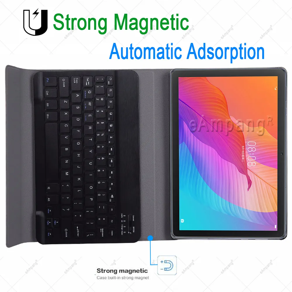 حالة لوحة المفاتيح لهواوي Matepad T10 T10S 10.1 AGR-W09 AGS3-W09 غطاء قابل للفصل الروسية الإسبانية العربية العبرية لوحة المفاتيح الكورية