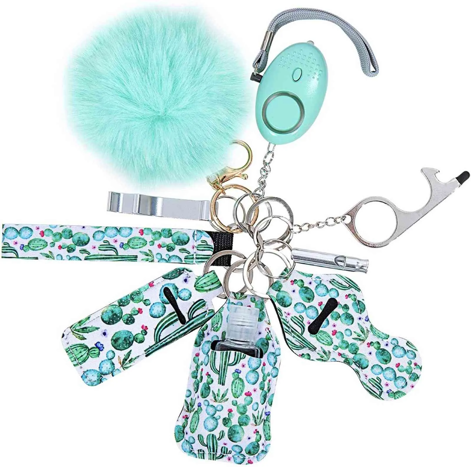 Keychain auto-défense de sécurité ensemble pour femmes fille personnelle alarme personnelle mini produit multi-genshin accessoires d'impact emo cadeau de Noël h17242396