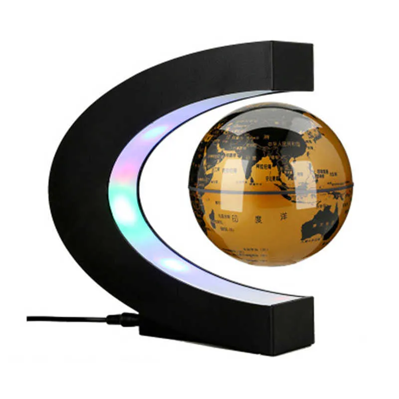 Magnetic tation Globe Attrezzature l'insegnamento della scuola degli studenti Globo di luce notturna Regali creativi 110/220 V CA US/EU/UK/AU 210811