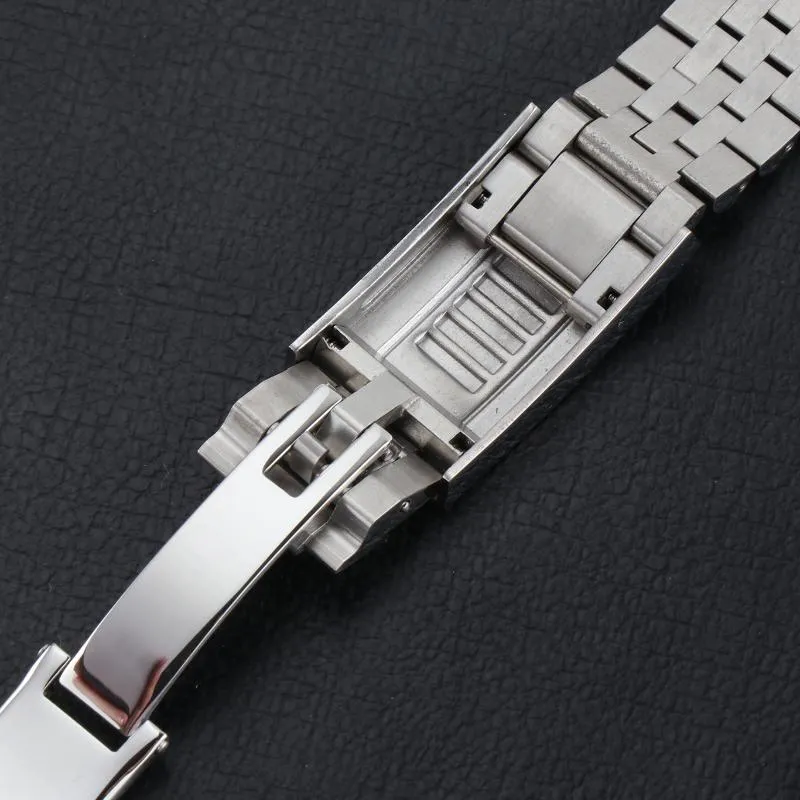 Uhrenarmbänder Jubilee-Armbandarmband 2021 Herren 20 mm 316L Edelstahlarmband Silber Glide-Lock-Schnalle für 40 mm Sub Case271T