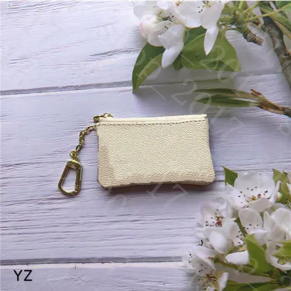 YQ Mini Carteira curta Carteira Carteiras de moda para Lady High Quality Keychain Card de couro moeda Burse Women Classic Zipper Pock267s