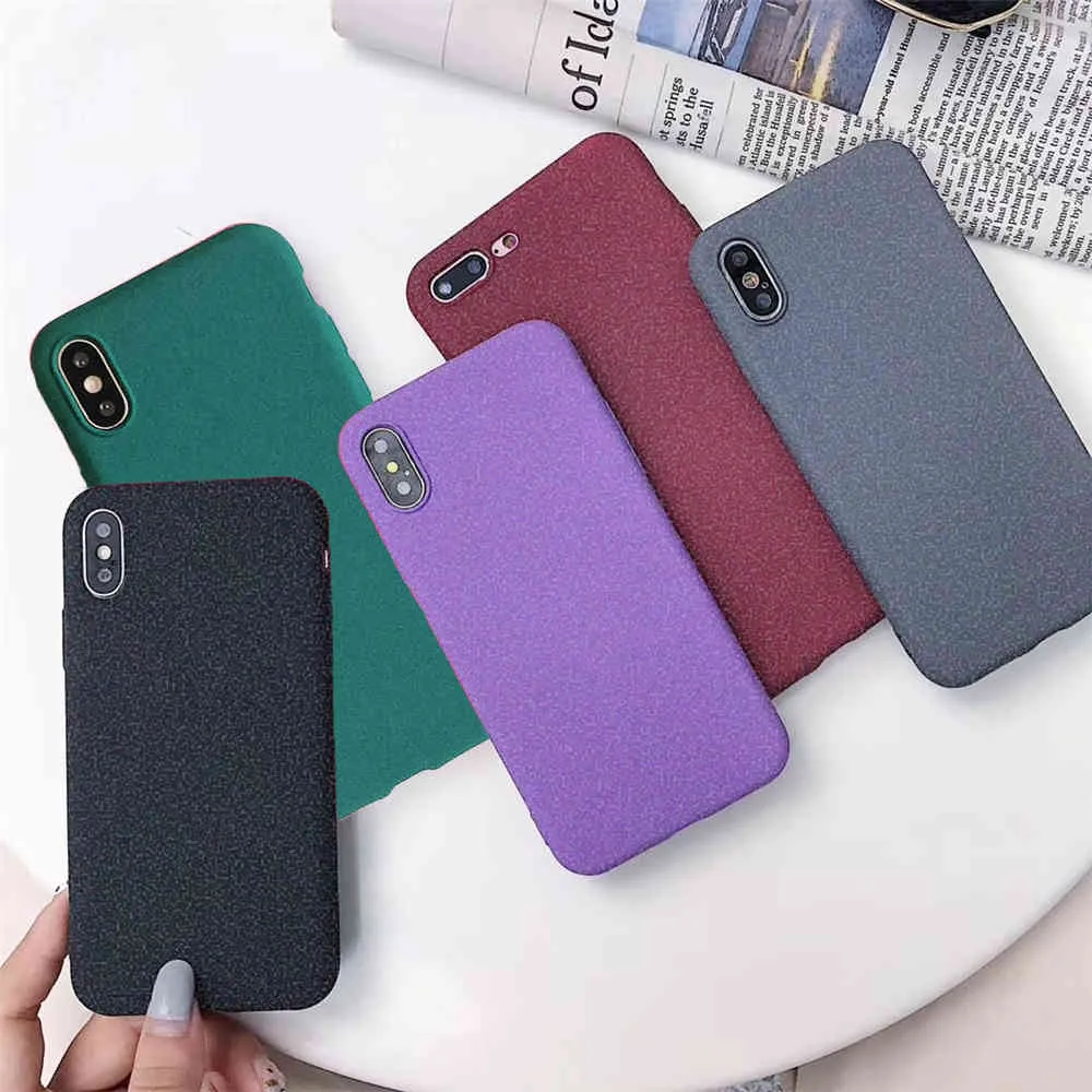 Custodie in gomma arenaria opaca ultrasottile Xiaomi Redmi Note 9S 9 S 8T 8 T 7 Pro 8A 9A 10T Mi 10 Lite 9T Cover sottile in silicone morbido