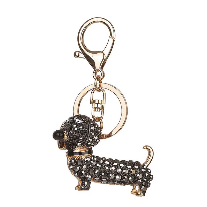 köpek dachshund anahtarlık anahtar zinciri cazibe kolye anahtarları tutucu kadınlar kız hediye araba stil iç aksesuarlar2549