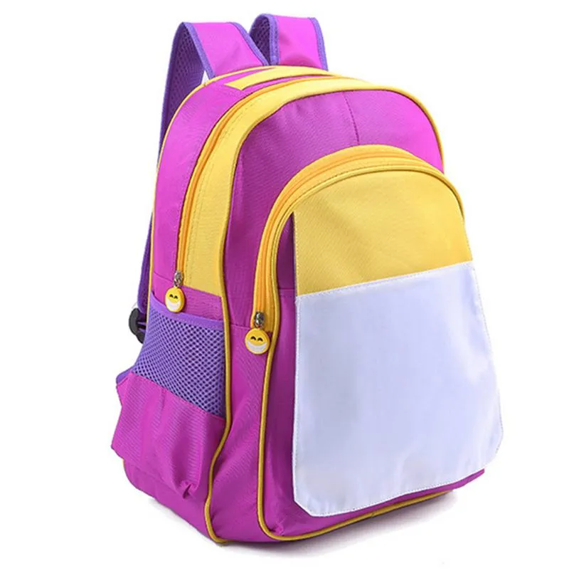 2021 DIY Thermotransfer Rucksack Kinder Sublimation Blank Schultern Taschen Bunte Weihnachten Studenten Junior Schultasche Totes Geschenke