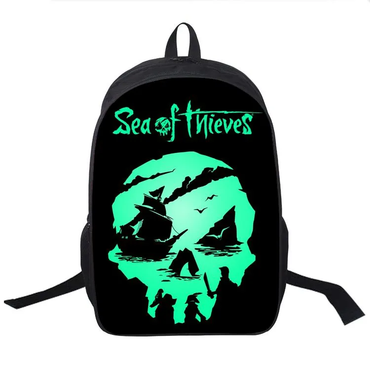 Sac à dos Sea Of Thieves 16 pouces, sacs d'école pour étudiants, sac à livres imprimé, imperméable, pour adolescents, garçons et filles, 292j