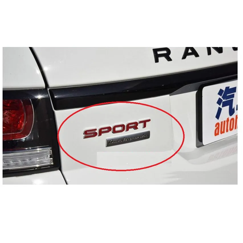 Zakładka samochodowa Czarne litery Evoque Sport Autobiography Trunk Lids Tylna odznaka Emblematyki Emblematyki dla odkrycia Range Rover2286217