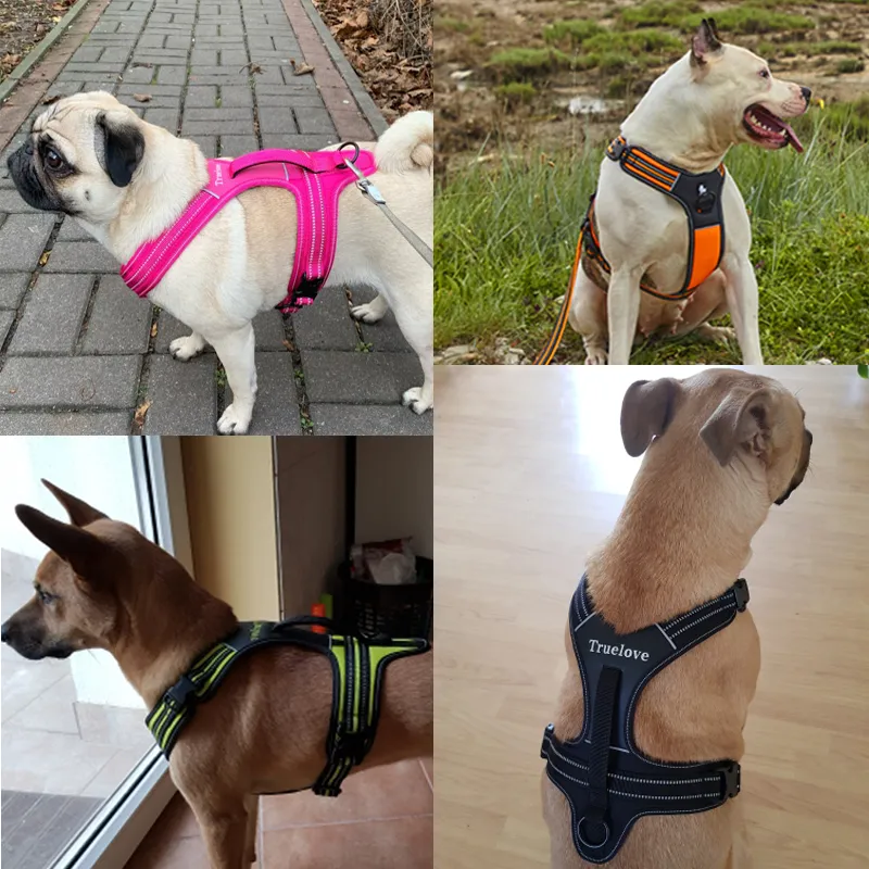 Hundegeschirr, kein Ziehen, taktisch, einfache Kontrolle, Haustierweste, reflektierend, Sicherheit, für Spaziergänge im Freien, für kleine und große Hunde