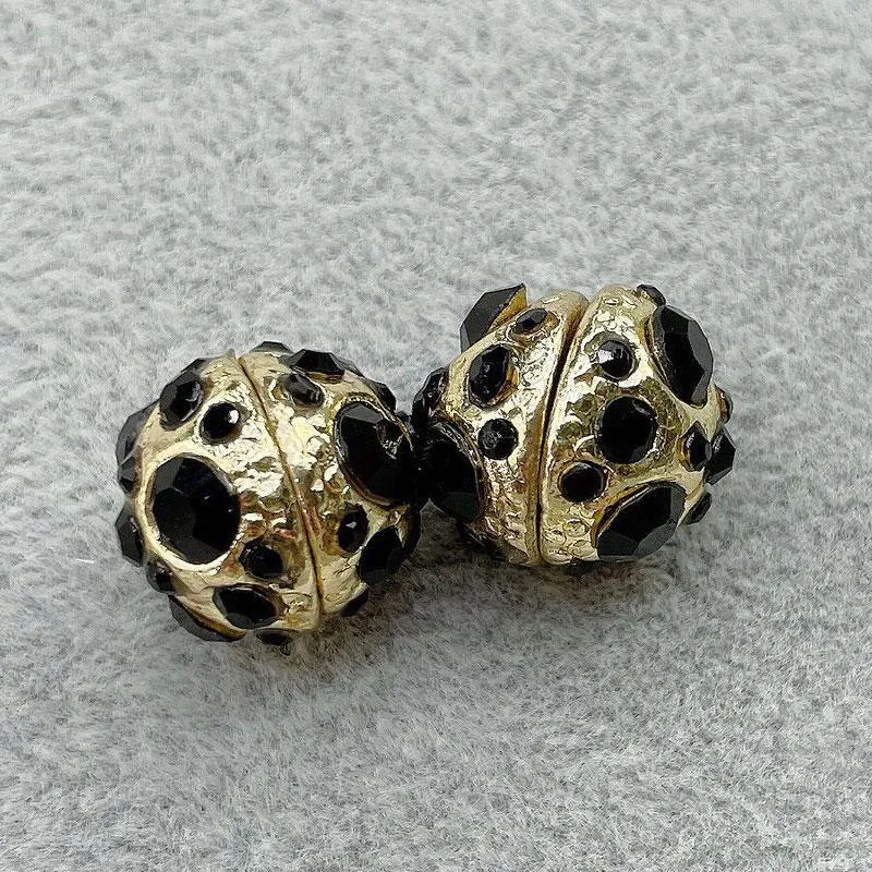 Stud 1 par ingen piercing rund boll strass magnetiska örhängen för kvinnor flickor barn hål kristall öron studs mode smycken312d