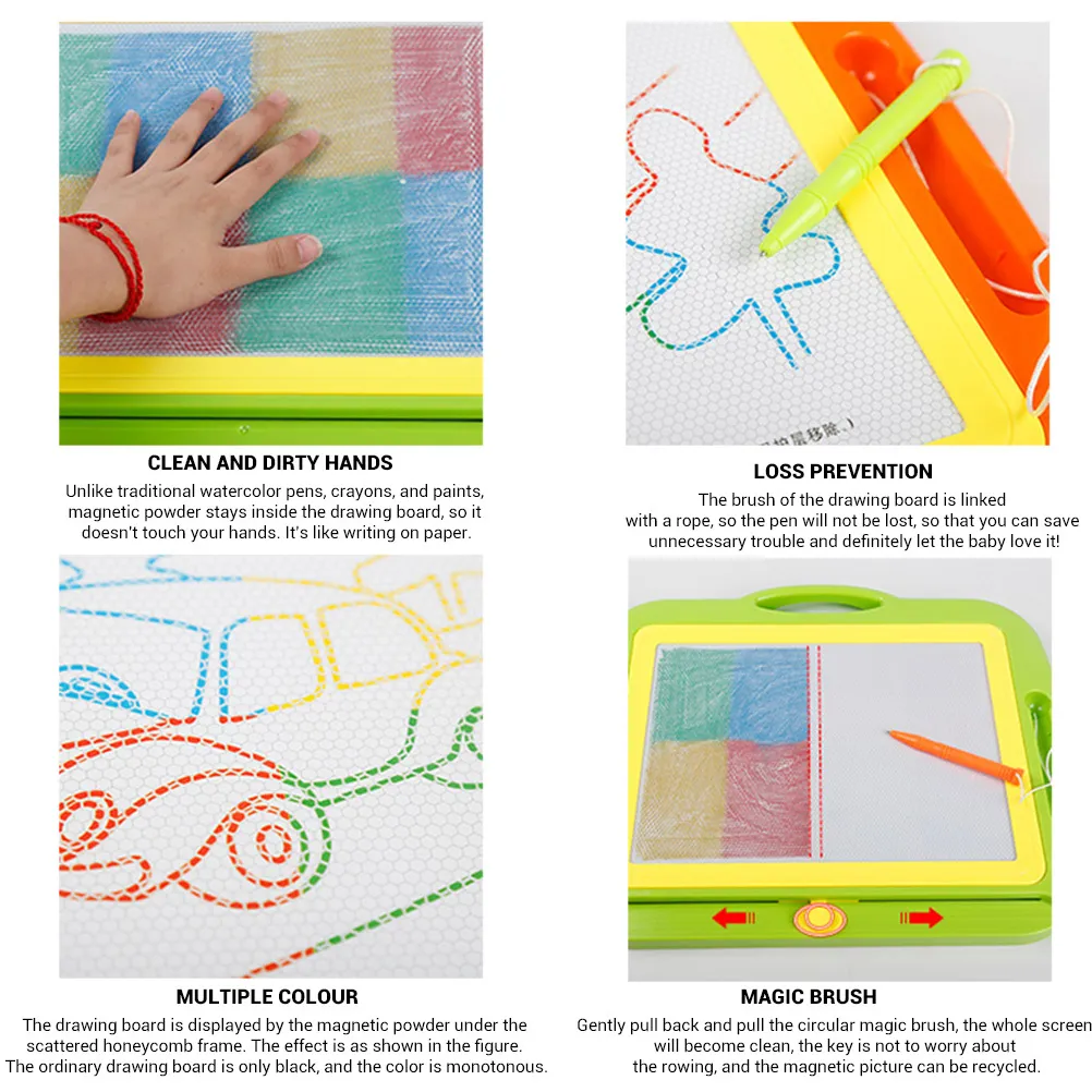 Magnetic Doodle Board for Kids - Erasable Drawing Pad with Stylus Pen ...