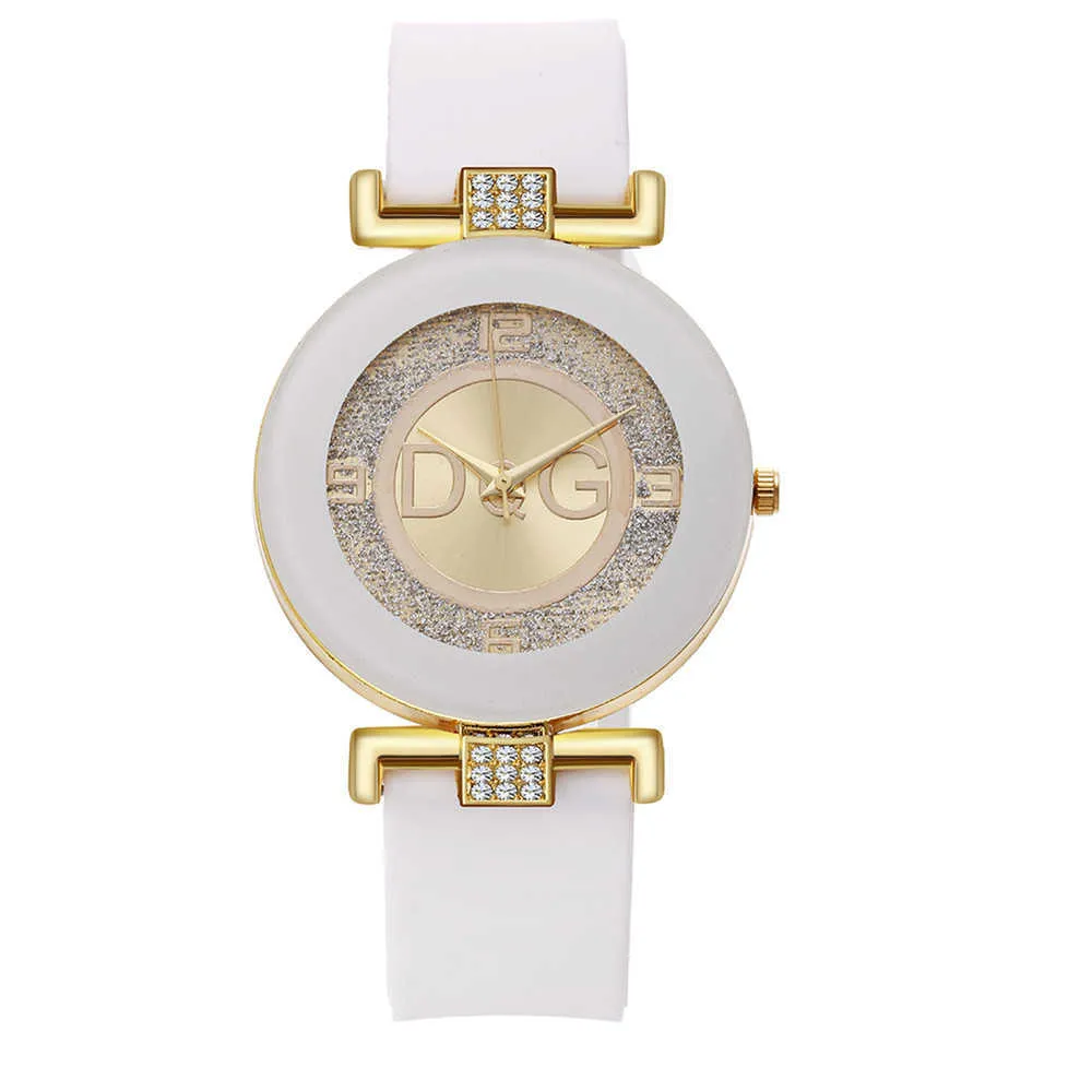 Męskie zegarki proste czarny biały kwarc Kobiety Minimalistyczny projekt silikonowy pasek na rękę Big Dial Women's Fashion Creative WA2887