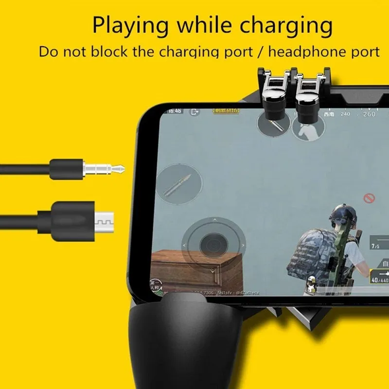 Controller in metallo Joystick Pubg Mobile Trigger Gamepad Gioco di tiro telefoni Android