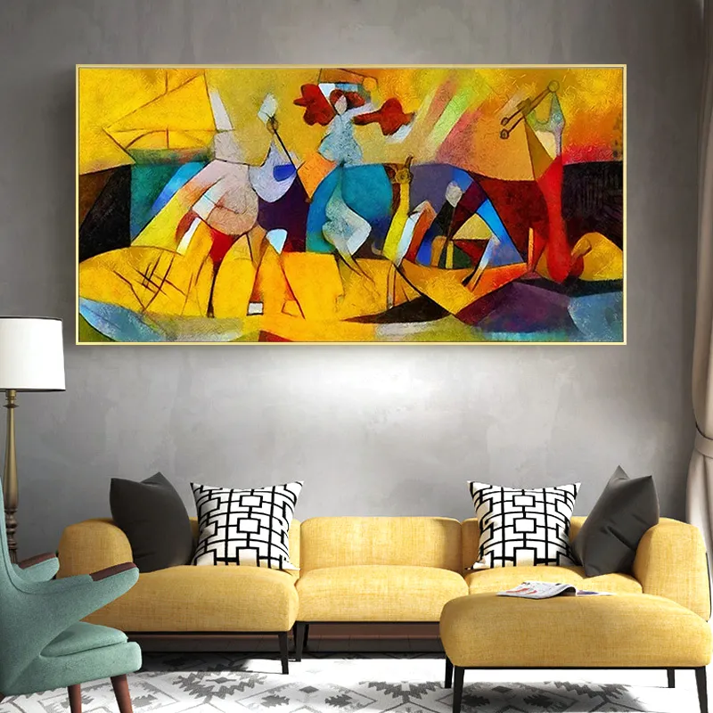 Moderne abstrait Picasso célèbre peinture affiches et impressions toile peinture impression mur Art pour salon décor à la maison Cuadros No F9693741