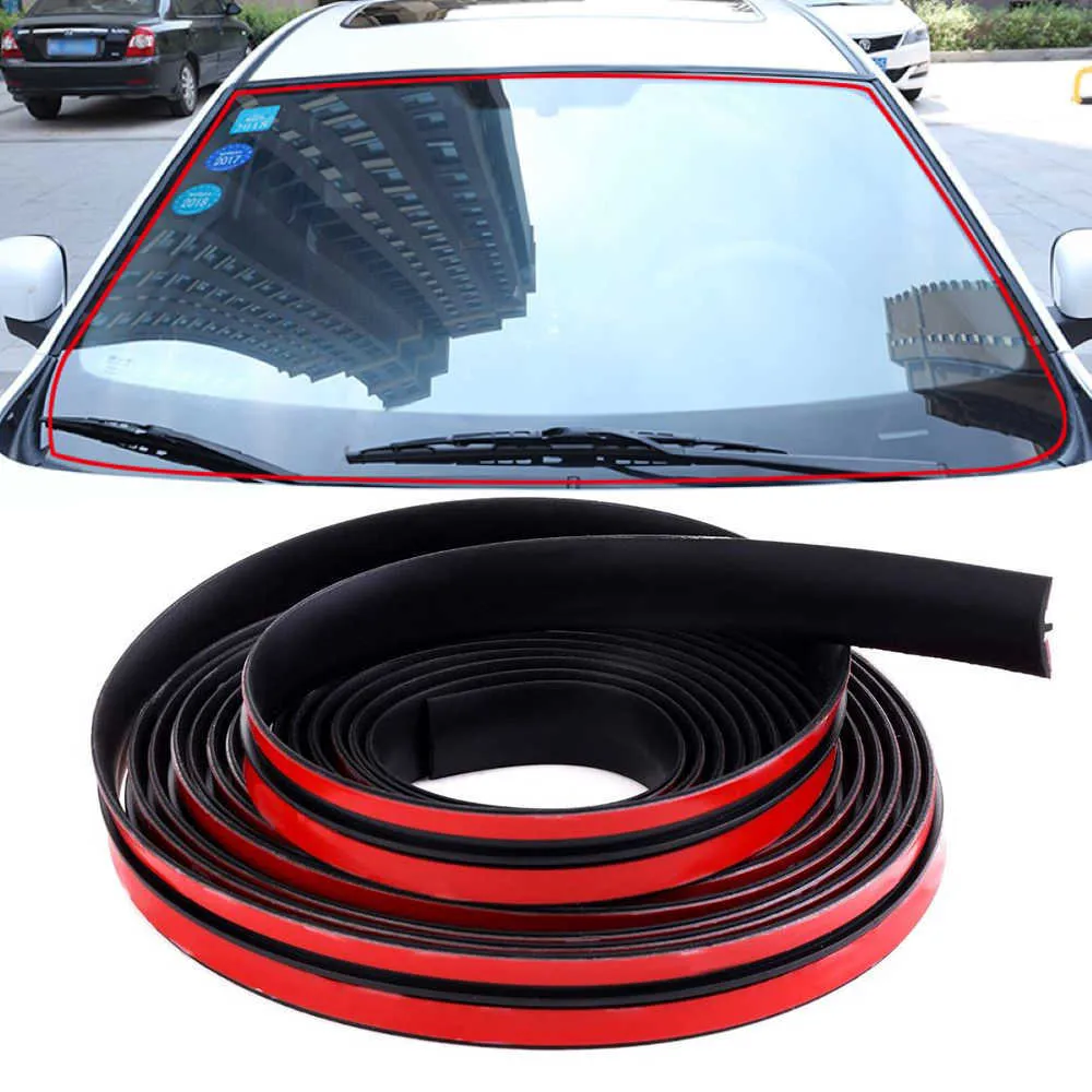 14 / 19mm bilfönster Edge Windshield Gummiförsegling för bilar Material Automobile Seal Strip Protection Strip Sticker Takgummi