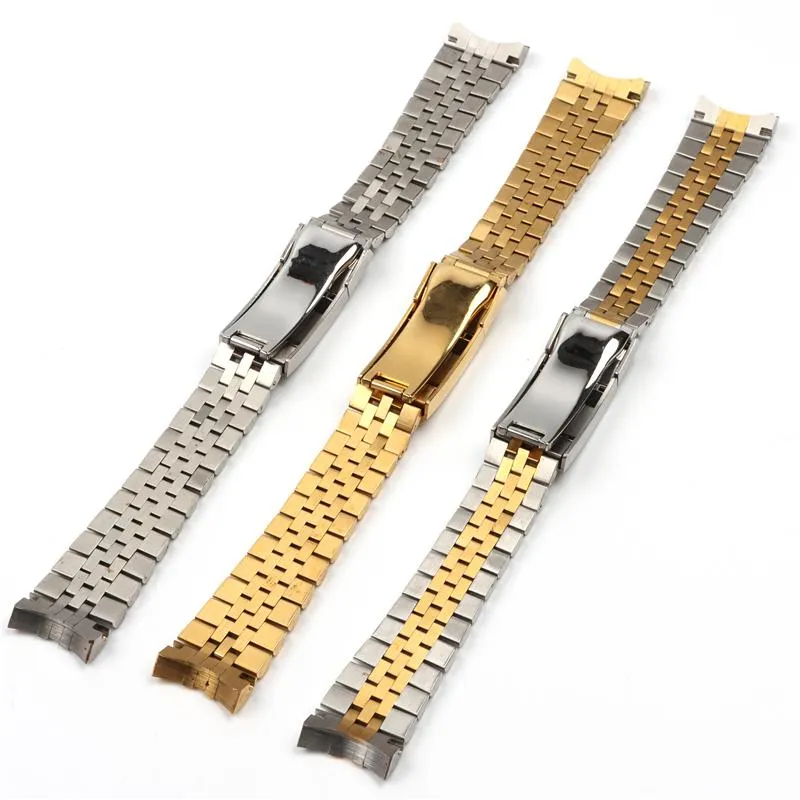 Watch Bands 20mm Silver Gold Stainless Steel WatchBand Replace For Strap DATEJUST Band Submarine Wristband Accessories For men3348