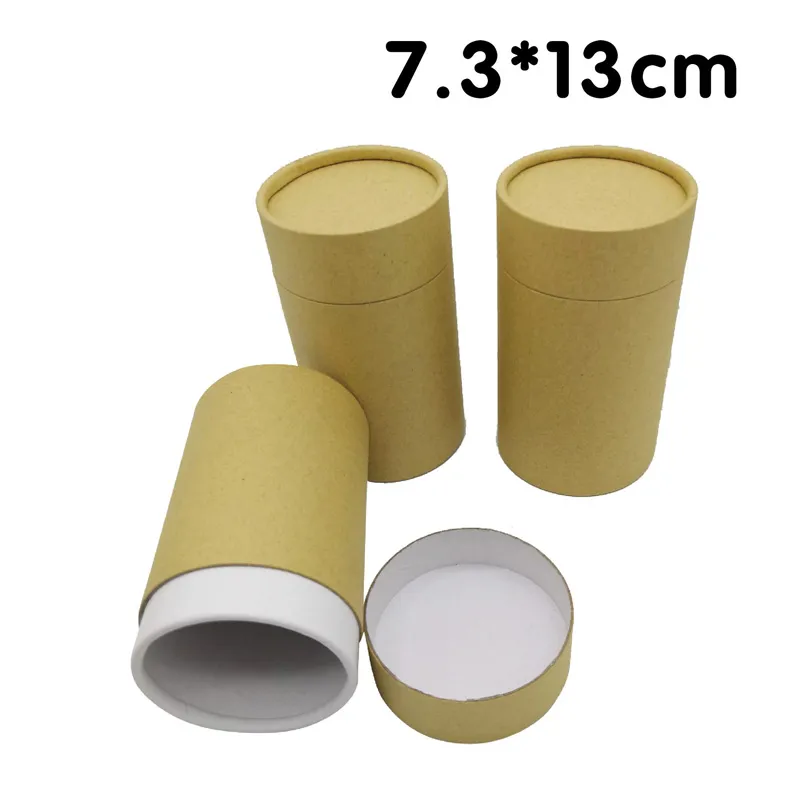 4 Storlek Rund Tea Förpackning Tube Wrapping Förpackning Partihandel Kraft Kaffepapper Rör Oljemålning Cylinder