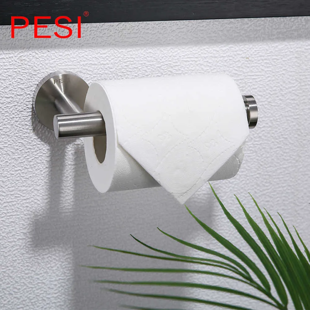 Uchwyt na papier toaletowy Wieszak na rolkę Tissue Matte Czarne akcesoria łazienkowe 304 Uchwyt na ścianie ze stali nierdzewnej uchwyt papieru WC. 210720.