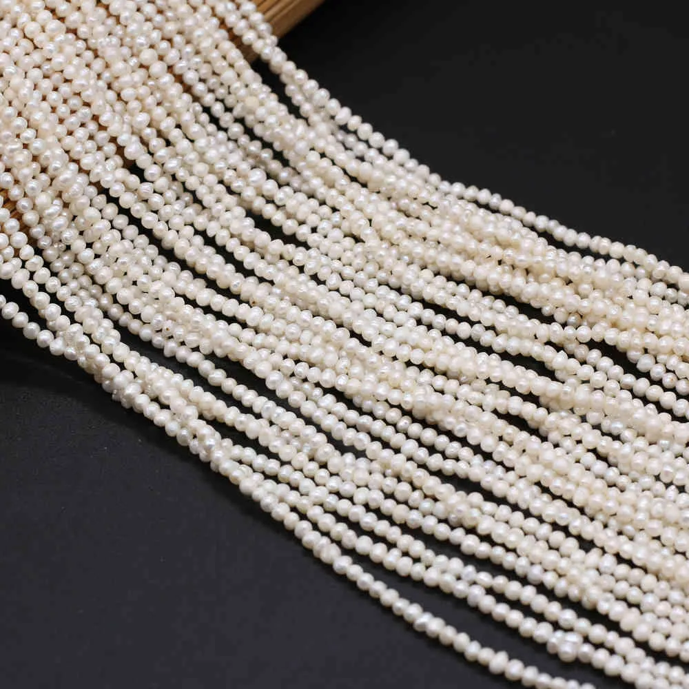 Hoge kwaliteit natuurlijke zoetwaterpara aardappelvorm kralen voor sieraden maken armband ketting accessoires voor vrouwen maat 2-3mm