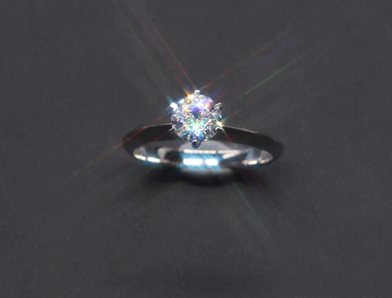 Avec cericate Luxury 1 CT Zirconia Diamond Ring Original 925 Silver Color Mariding Band for Women Anniversary Gift R0038801847