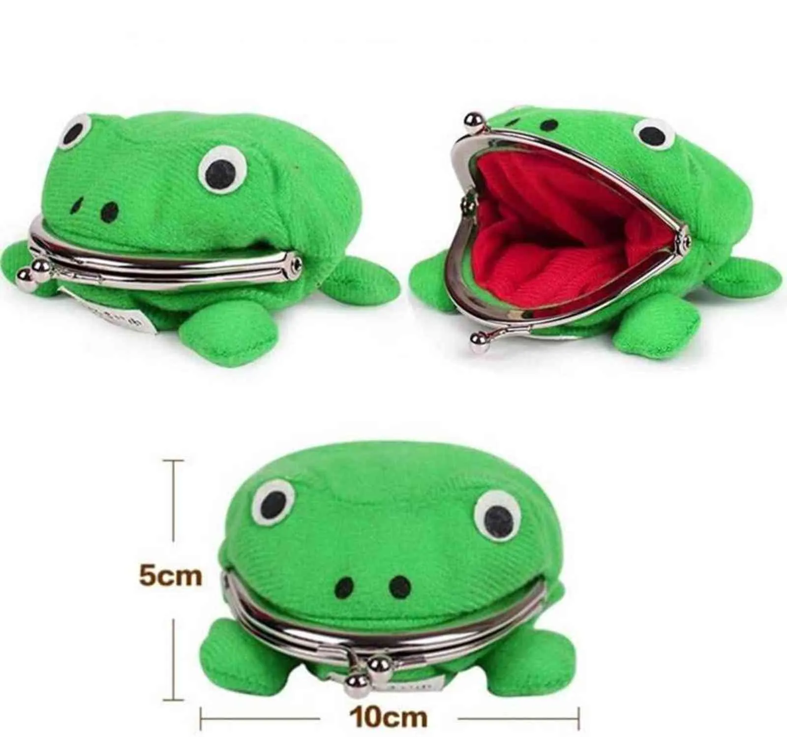 Gros Anime grenouille porte-monnaie porte-clés mignon dessin animé flanelle portefeuille clé porte-monnaie Cosplay peluche jouet école prix cadeau H1126