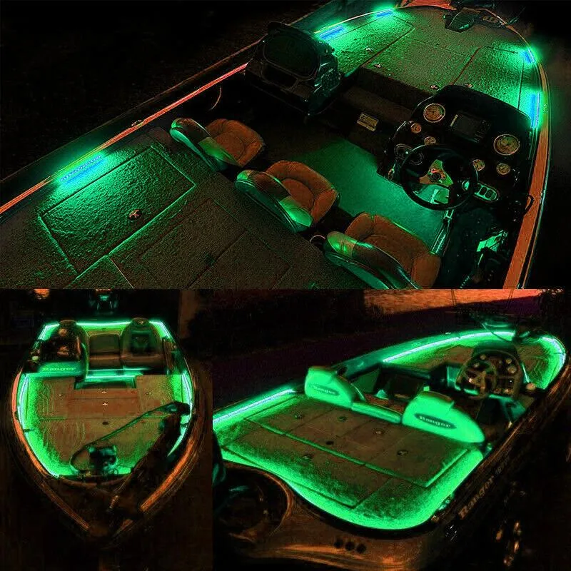 4x éclairage LED de Navigation pour bateau, 12 bandes LED étanches pour pont de bateau, arc de courtoisie, ponton, bleu clair, blanc, rouge, vert 301Q