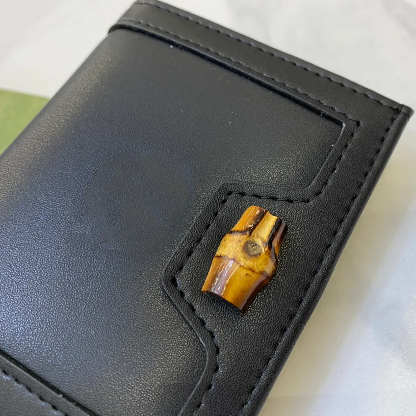 素敵な女性の財布短い財布カードホルダーコイン財布デザイナーウォレットトップクアンリティビッグブランドオリジナルレザーバンブーデコ237n
