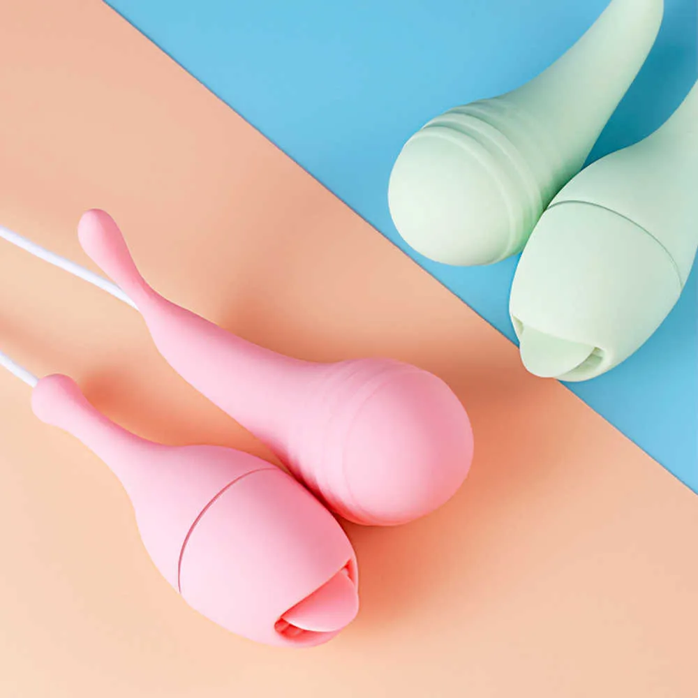 Kobiet Masturbacja Produkty Multi-Speed ​​Języki Wibracje Jajko Sex Zabawki Dla Kobiet Wodoodporna USB Władzy zasilanie Dorosły P0818