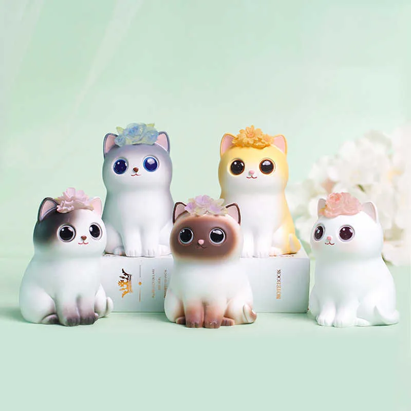 Fée Kawaii chat Figurine ornements résine artisanat boîte aveugle pour la saint-valentin fête de mariage décoration cadeau filles chambre décor 210915120578